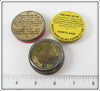 Cortland 333 Fly Line Cleaner & Dressing Tin Lot Of Three