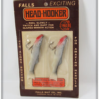 Vintage Falls Bait Co Inc Head Hooker Pair On Card