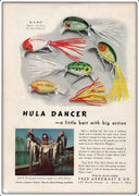 1947 Arbogast Hula Dancer A Little Bait With Big Action Ad 