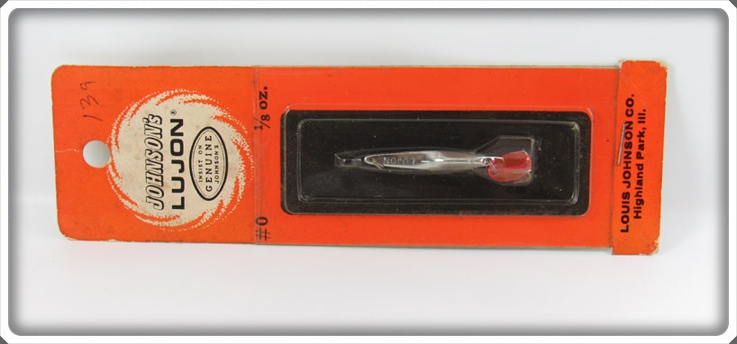 Vintage Louis Johnson Co Johnson's Lujon Lure On Card