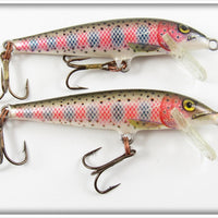 Rapala Natural Rainbow Trout Floating Minnow Lure Pair 