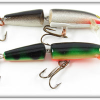 Rapala Black/Silver & Perch J-7 Jointed Wobbler Pair