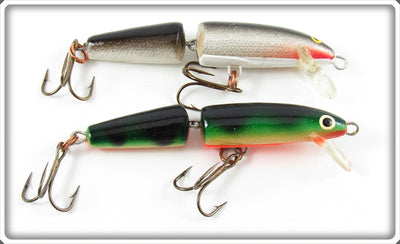 Rapala Black/Silver & Perch J-7 Jointed Wobbler Pair