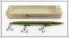 Vintage Boone Bait Co Green Needlefish Lure In Box