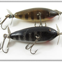 Creek Chub Black Scale & Pikie Scale Spinning Injured Minnow Lure 