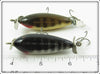 Creek Chub Black Scale & Pikie Scale Spinning Injured Minnow Pair