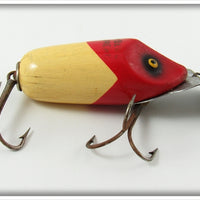 Vintage South Bend Red Arrowhead White Dive Oreno Lure