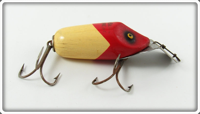Vintage South Bend Red Arrowhead White Dive Oreno Lure