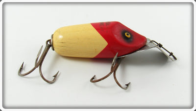 Vintage South Bend Red Arrowhead White Dive Oreno Lure