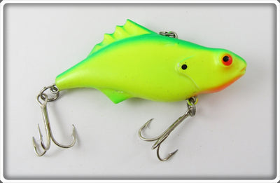 Vintage Mann's Chartreuse & Green Finn Mann Hackleback Lure