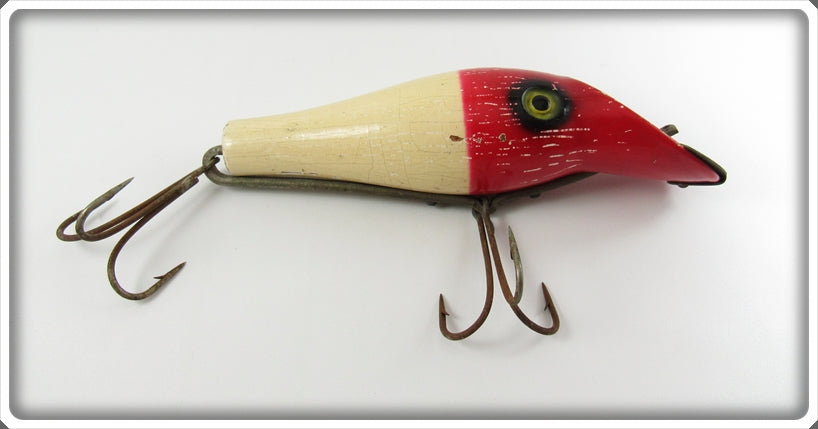 Vintage P&K Red Head White Saltwater Lippy Lure