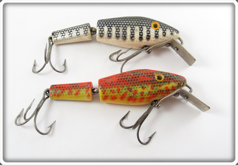 Vintage L&S Bait Co Orange & Black Pike Master Lure Pair 