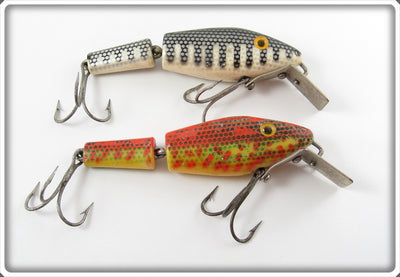 Vintage L&S Bait Co Orange & Black Pike Master Lure Pair 