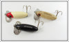 Arbogast Black, Red/White & Luminous Jitterbug Lot Of Three