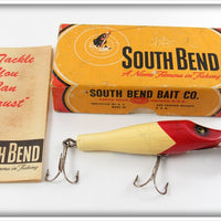 Vintage South Bend Red Arrowhead White Pike Oreno Lure In Box