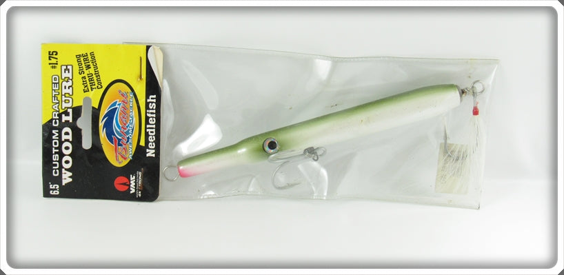 Vintage Tsunami Green & White Needlefish Lure In Package