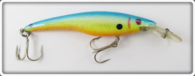 Unknown Blue & Yellow Glitter Minnow Lure