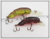 Rebel Yellow & Brown Crawfish and Brown & Red Shallow Floater Pair