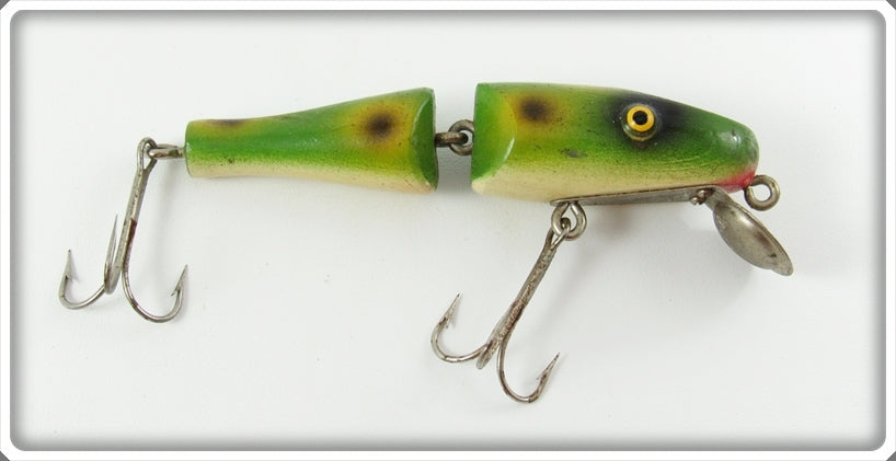 Vintage Paw Paw Frog Spot Jointed Baby Pikie Lure 