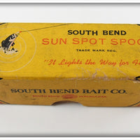 Vintage South Bend Gold And Red Sun Spot Spoon Empty Lure Box 
