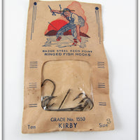 Vintage Kirby Razor Steel Keen Point Hooks In Package