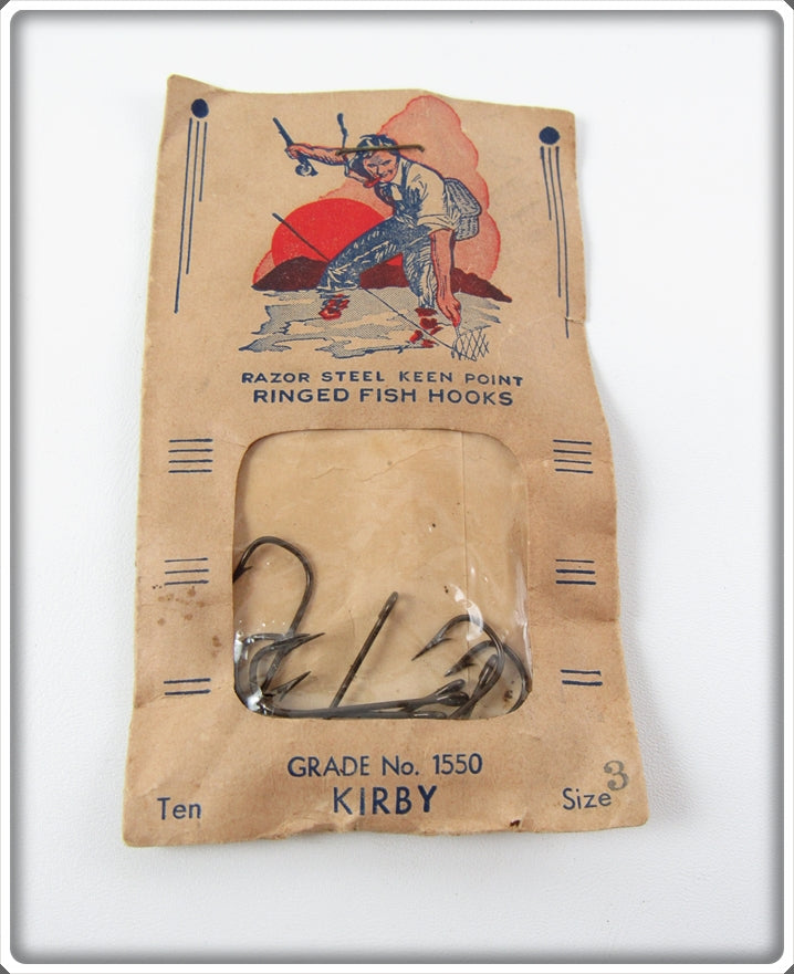 Vintage Kirby Razor Steel Keen Point Hooks In Package