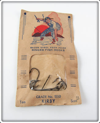 Vintage Kirby Razor Steel Keen Point Hooks In Package