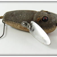 Vintage Heddon Grey Mouse Crazy Crawler Lure 