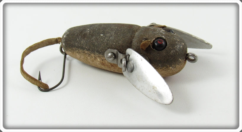 Vintage Heddon Grey Mouse Crazy Crawler Lure 