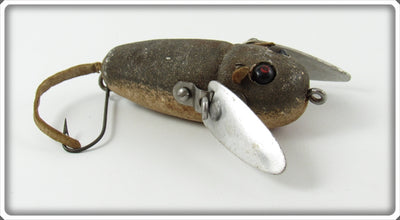 Vintage Heddon Grey Mouse Crazy Crawler Lure 