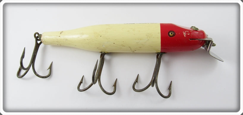 antique creek chub fishing lures Vintage Creek Chub Red Head White Husky Pikie Lure 2302 For Sale