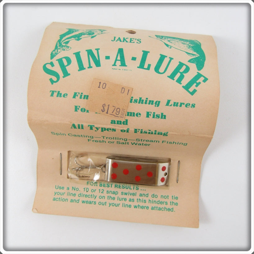 Vintage Spin-A-Lure Mfg Co Jake's Spin-A-Lure On Card 