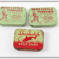 Horrocks Ibbotson & Shurkatch Split Shot Tin Lot Of Three