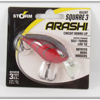 Storm Red Craw Arashi Silent Square 3 Lure On Card