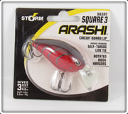 Storm Red Craw Arashi Silent Square 3 Lure On Card