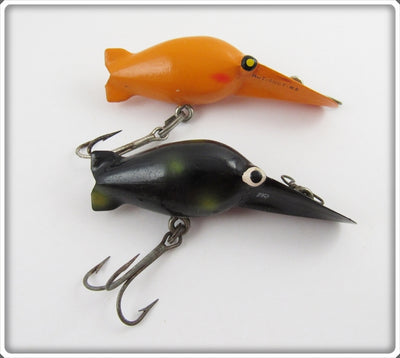 Luhr Jensen Orange and Black With Spots Hot Shot Pair
