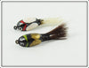 Millsite Lur All Black/White & Black/Silver Trout Beetle Bug Lure