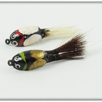 Millsite Lur All Black/White & Black/Silver Trout Beetle Bug Lure