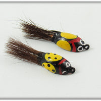 Millsite Lur All Yellow Spotted & Yellow/Black Trout Beetle Bug Lure