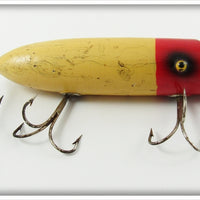 Vintage Paw Paw Red Head White Wobbler Lure