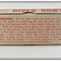 Heddon Shiner Scale Jointed River Runt Empty Box