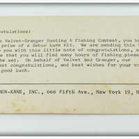 Velvet Granger Hunting & Fishing Contest Zebco Lure Kit