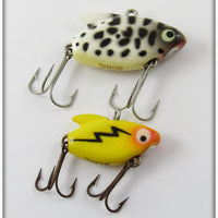 Vintage Heddon Coachdog & Yellow Sonic Lure Pair