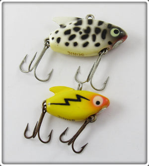 Vintage Heddon Coachdog & Yellow Sonic Lure Pair