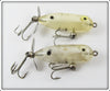 Vintage Heddon Clear Tiny Torpedo Lure Pair