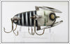 Heddon Black White Head Crazy Crawler