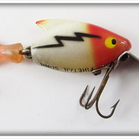 Vintage Heddon Red Head White Firetail Sonic Lure