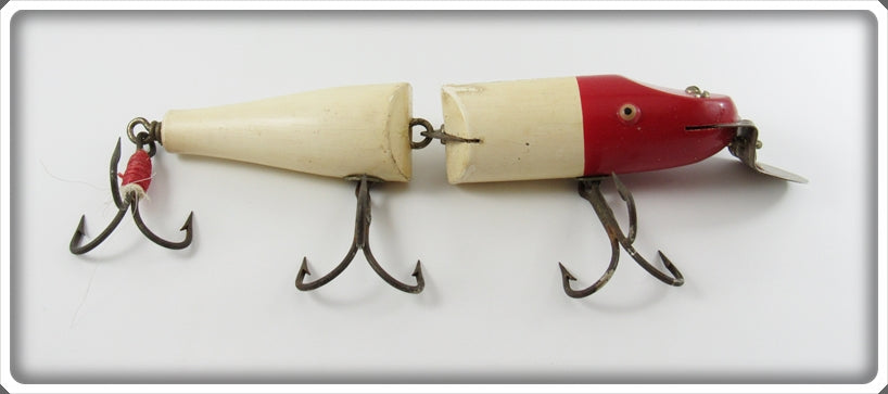 Vintage Creek Chub Red & White Jointed Husky Pikie Lure