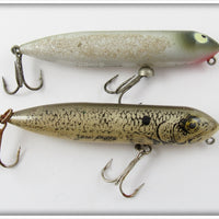 Vintage Heddon Silver Flitter & G Finish Zara Puppy Lure Pair