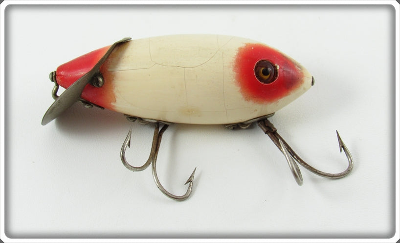 crab wobbler fishing lure Vintage Heddon Red & White Baby Crab Wiggler Lure For Sale